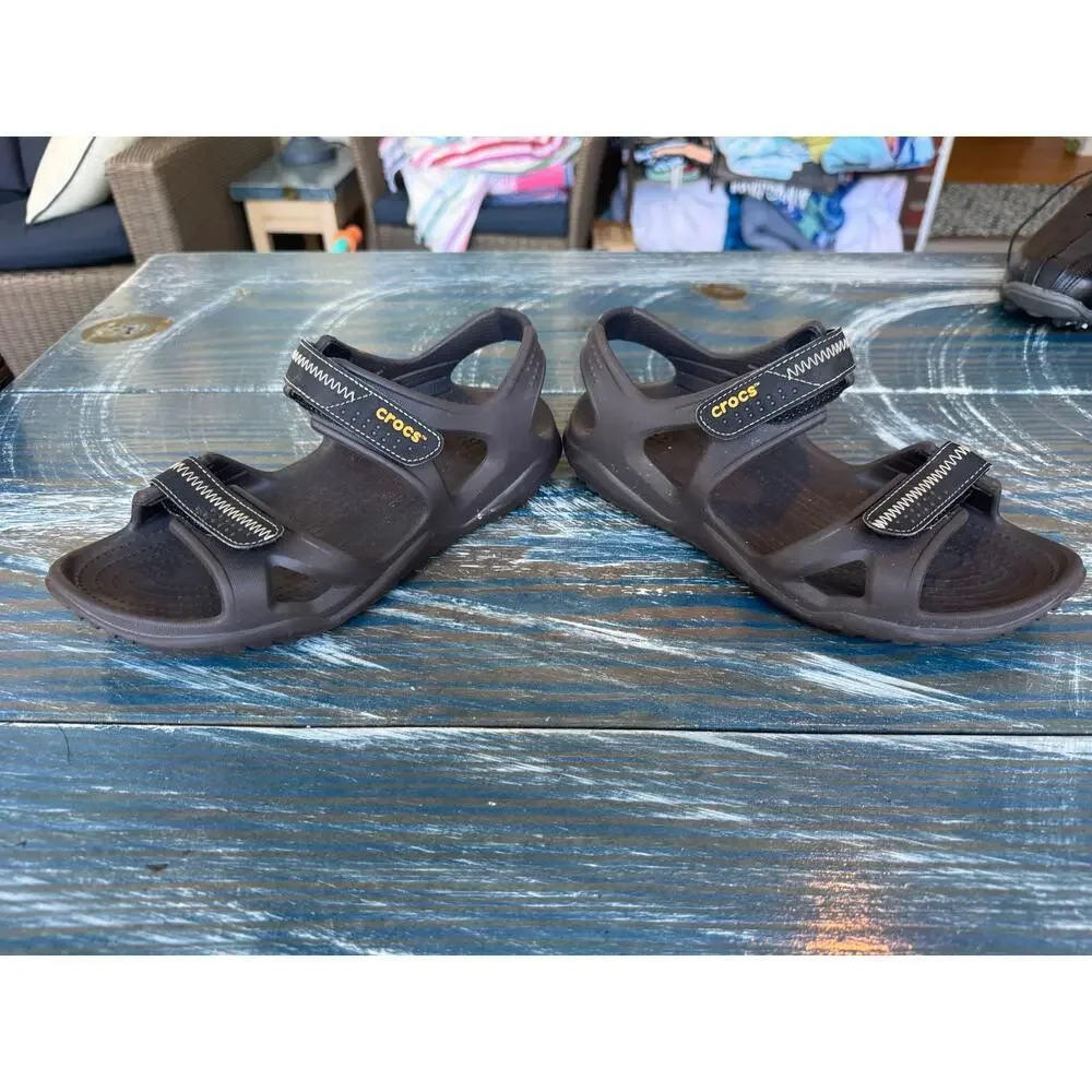 CROCS Sandals, Men's size 7, Double Velcro straps; Lightweight